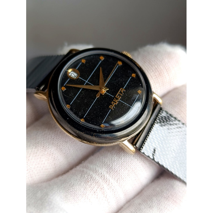 Raketa Black Prince Soviet Watch 4168731 (1980s, USSR)