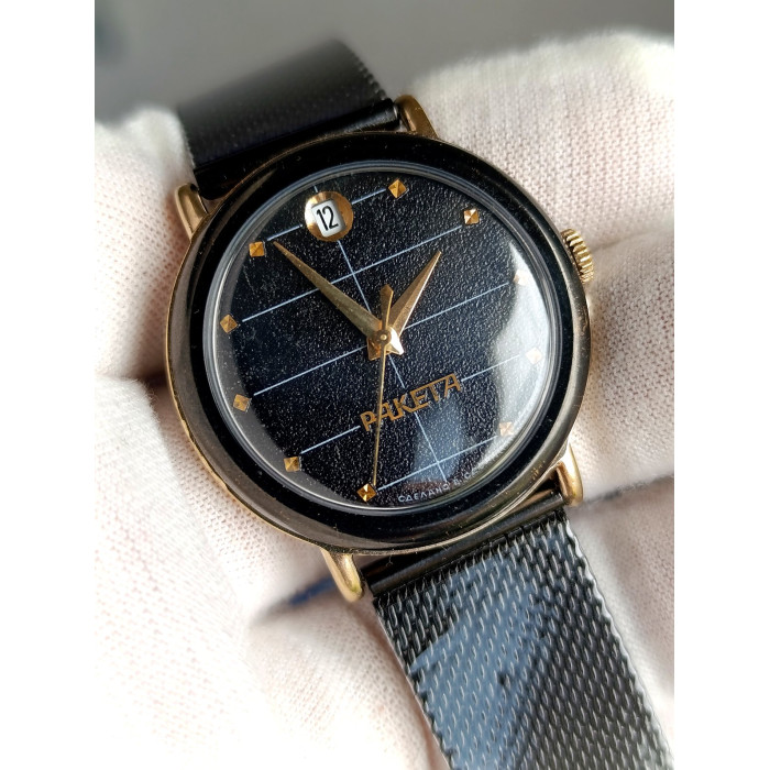 Raketa Black Prince Soviet Watch 4168731 (1980s, USSR)