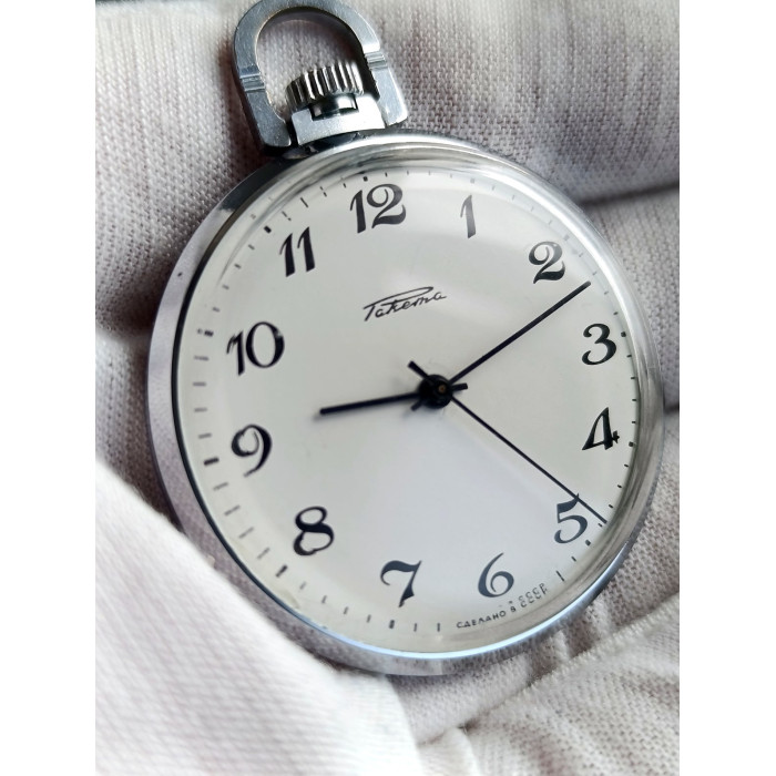 Vintage Soviet Raketa Pocket Watch 2609HA 19 Jewels Serviced