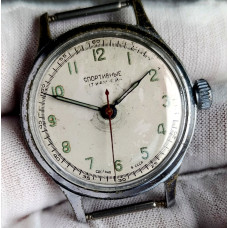 Vintage Sportivnie USSR Watch 1950s, 1MCHZ Caliber 2634 17 Jewels 