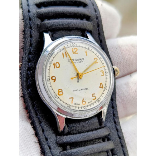 Vintage Soviet Watch Sportivnie 17 Jewels | USSR Collectible Mechanical 1956| 1st Moscow Watch Factory