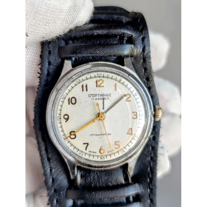 Vintage Soviet Watch Sportivnie 17 Jewels | USSR Collectible Mechanical 1956| 1st Moscow Watch Factory