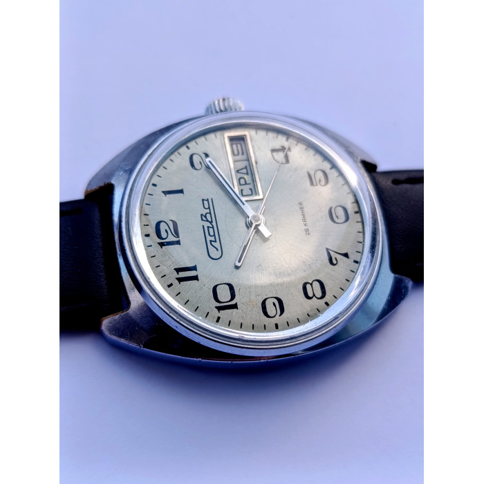Vintage Slava 2428 Dual Calendar Watch 1980s USSR | 26 Jewels | Serviced Mechani