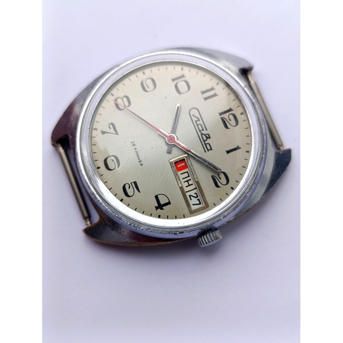 Slava 2428 Mechanical Watch 1980s – Soviet Triple Calendar, 26 Jewels