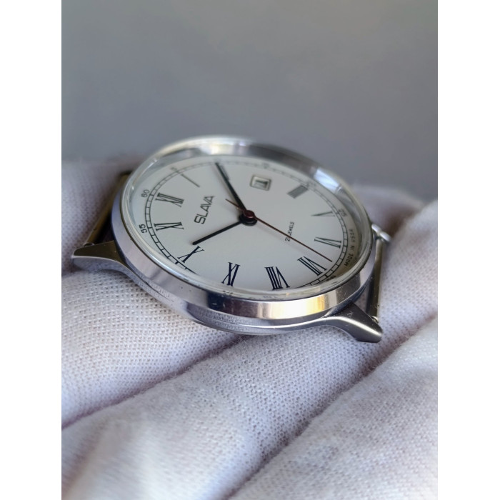 Slava 2414 — Vintage USSR Dress Watch, 1970s, Serviced