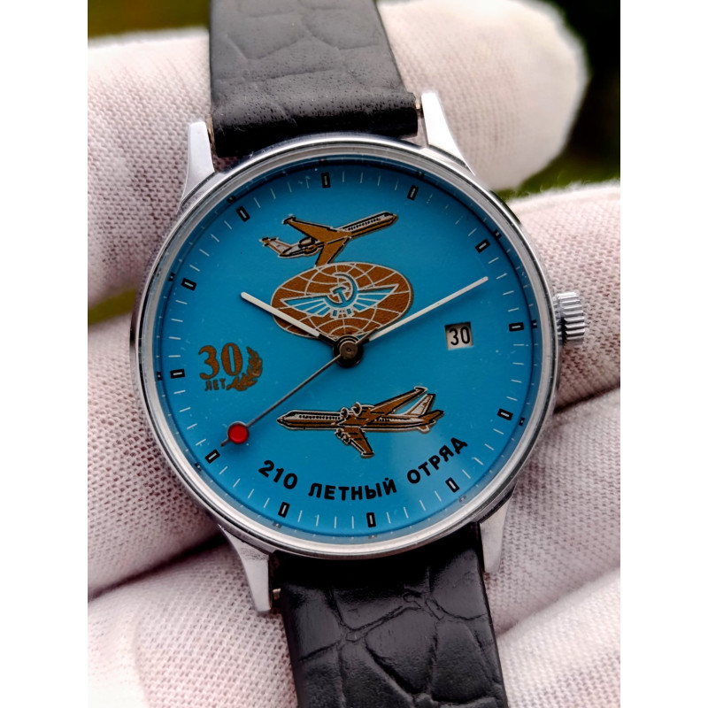 Slava 210th Flight Squadron Aviation Watch — Mechanical Caliber 2414 Russia, Circa 1993–1994 Slava 210th Flight Squadron Aviation Watch — Mechanical Caliber 2414 Russia, Circa 1993–1994
