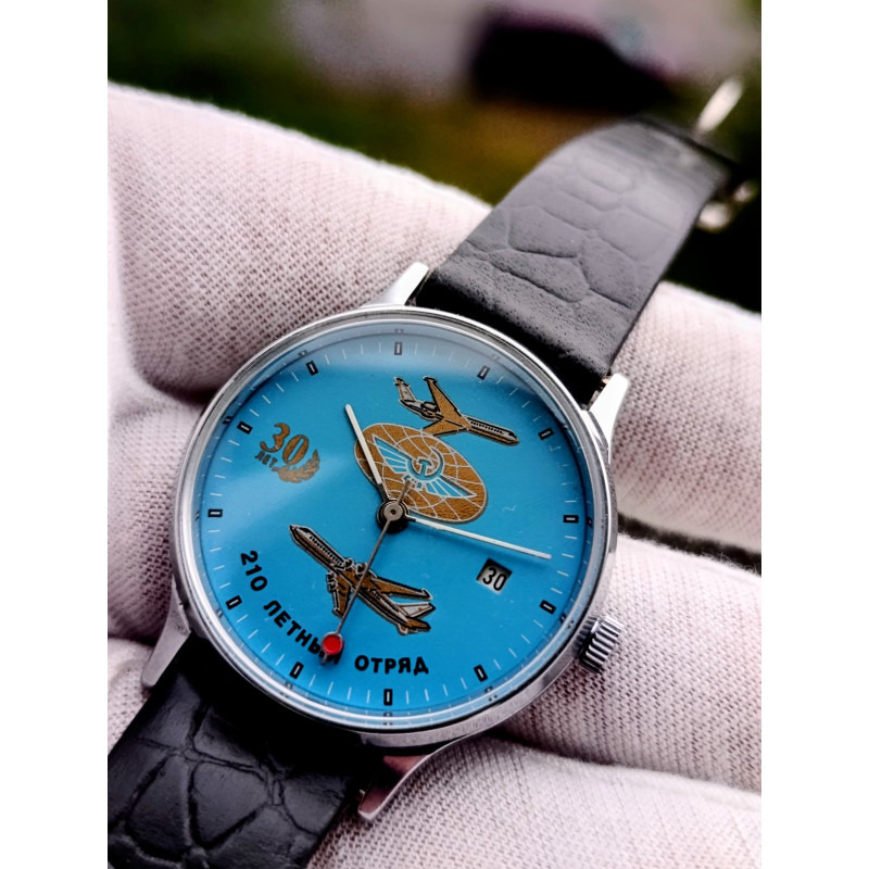 Slava 210th Flight Squadron Aviation Watch — Mechanical Caliber 2414 Russia, Circa 1993–1994 Slava 210th Flight Squadron Aviation Watch — Mechanical Caliber 2414 Russia, Circa 1993–1994