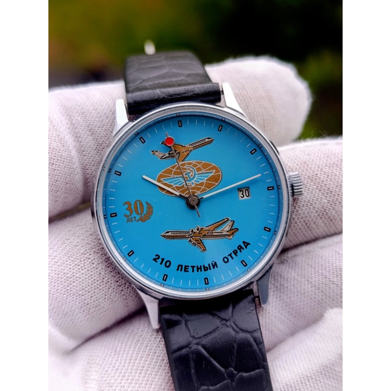 Slava 210th Flight Squadron Aviation Watch — Mechanical Caliber 2414 Russia, Circa 1993–1994 Slava 210th Flight Squadron Aviation Watch — Mechanical Caliber 2414 Russia, Circa 1993–1994