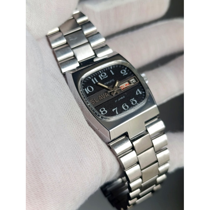 Vintage Slava Tank Automatic Watch, Caliber 2427