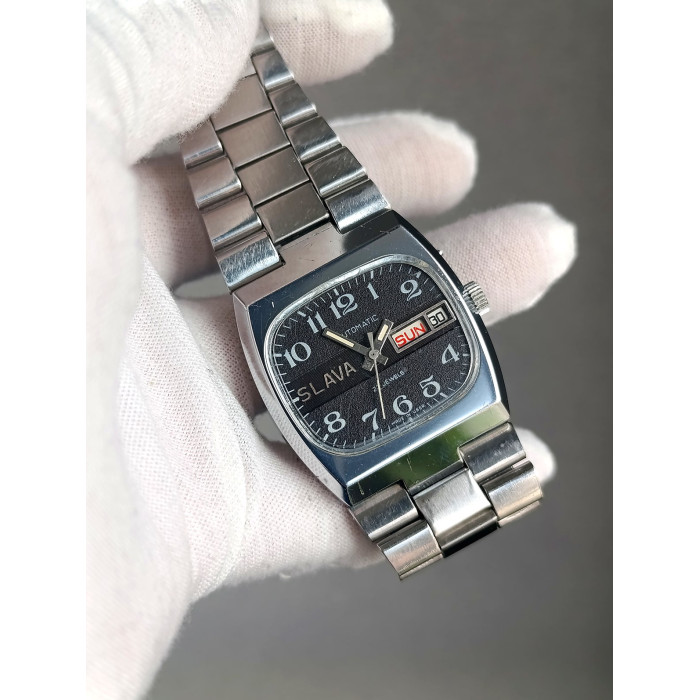 Vintage Slava Tank Automatic Watch, Caliber 2427