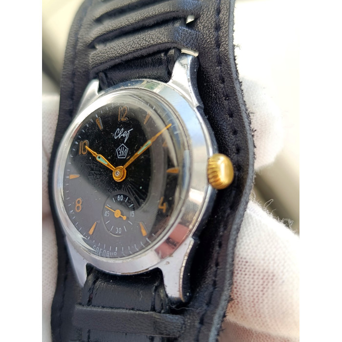 Vintage Soviet Watch Svet Cal. 2603 16 Jewels Leningrad Electric Clock Factory 