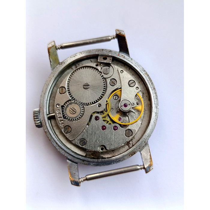 Vintage ZIM USSR Mechanical Watch Caliber 2602 Rare Waffle Dial Gold Hands