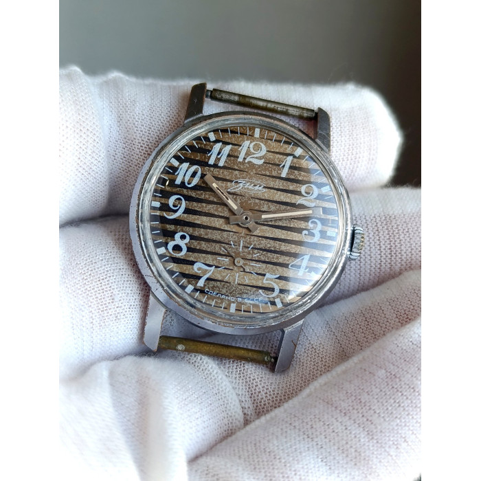 Vintage ZIM Soviet Watch Cal. 2602 with Striped Dial – USSR 1980s