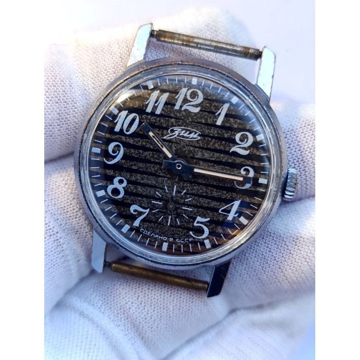 Vintage ZIM Soviet Watch Cal. 2602 with Striped Dial – USSR 1980s