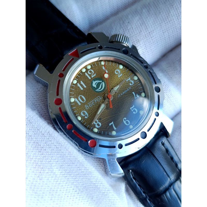 Vintage Vostok Kadet Amphibia Soviet Watch 1980s Dolphin Dial 2409A Vintage Vostok Kadet Amphibia Soviet Watch 1980s Dolphin Dial 2409A