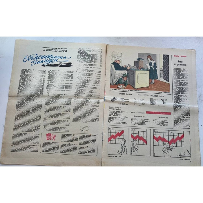 Vintage Krokodil No. 3, 1981 - Soviet Satire on Superstition and Politics