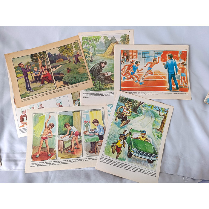 Vintage Soviet Educational Card Album for Speech Development (1987)