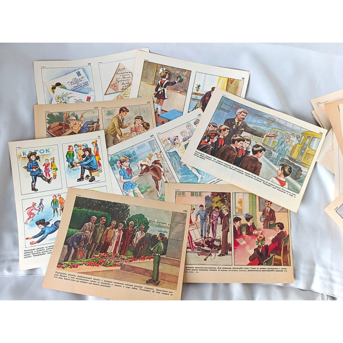 Vintage Soviet Educational Card Album for Speech Development (1987)