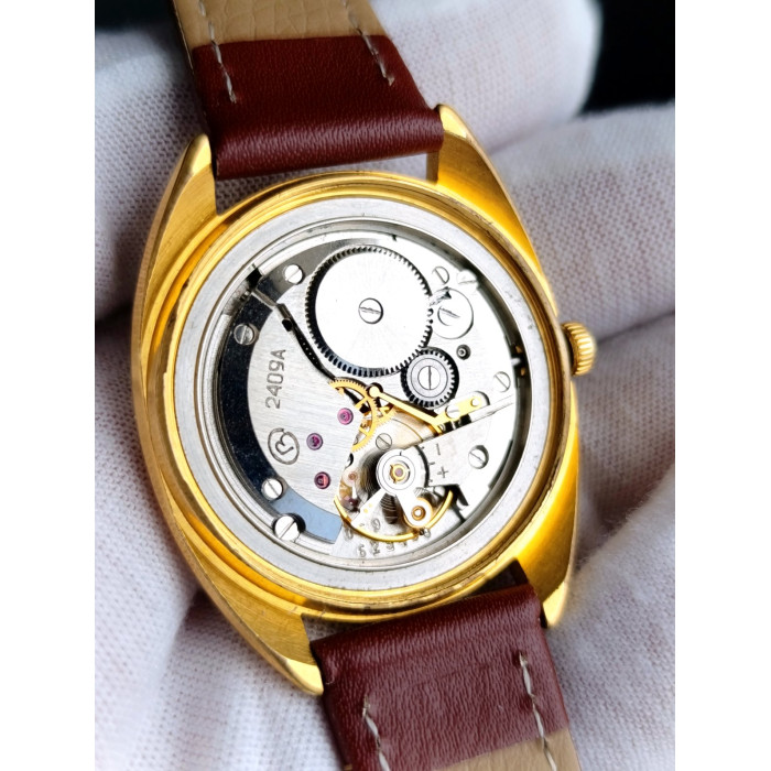 Original Vostok 2409A Soviet Wristwatch with Gold Plated Case, 1970s