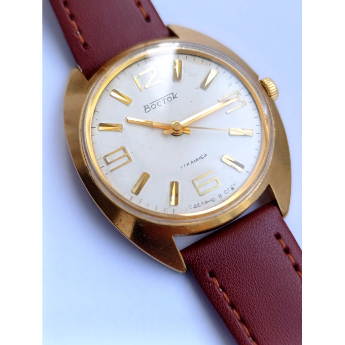 Original Vostok 2409A Soviet Wristwatch with Gold Plated Case, 1970s