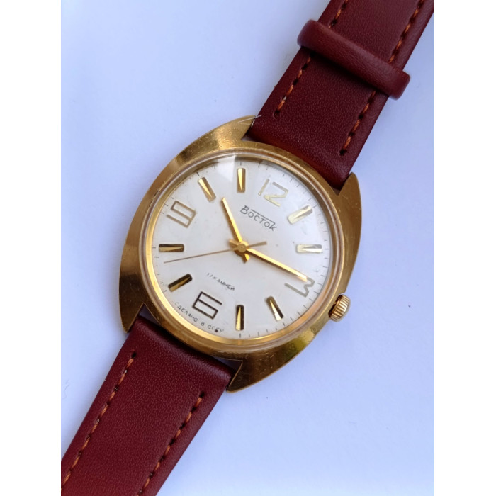 Original Vostok 2409A Soviet Wristwatch with Gold Plated Case, 1970s