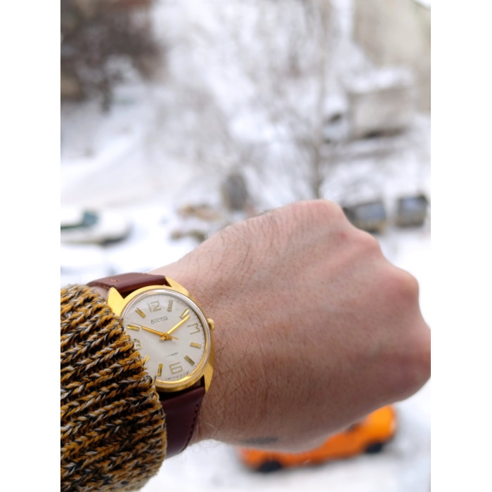 Original Vostok 2409A Soviet Wristwatch with Gold Plated Case, 1970s