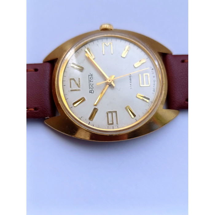 Original Vostok 2409A Soviet Wristwatch with Gold Plated Case, 1970s