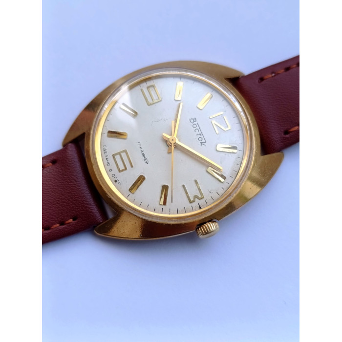 Original Vostok 2409A Soviet Wristwatch with Gold Plated Case, 1970s