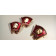 Soviet Russian Komsomol pin Lenin's profile on a red flag Lot of 3pcs