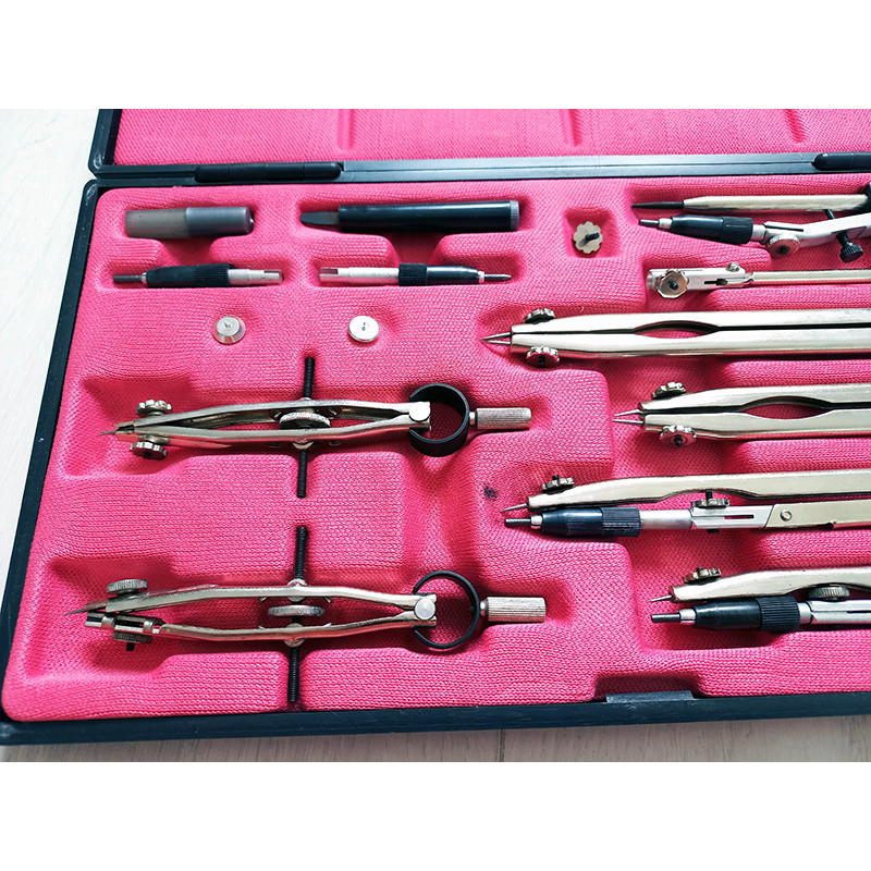 Russian Vintage Case of Drawing Instruments NCH-14-t-02 Production USSR 1991 Russian Vintage Case of Drawing Instruments NCH-14-t-02 Production USSR 1991