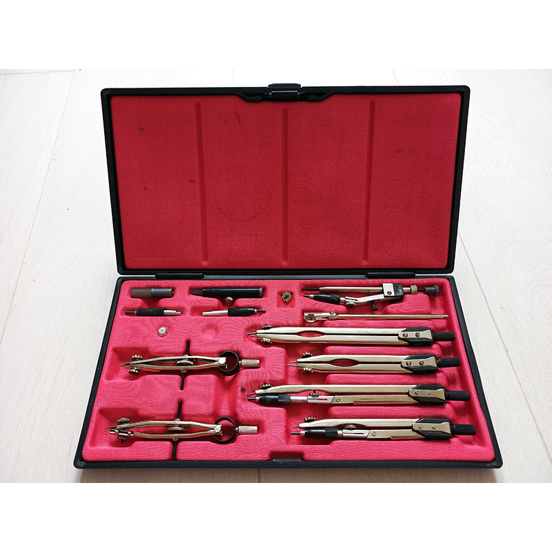 Russian Vintage Case of Drawing Instruments NCH-14-t-02 Production USSR 1991 Russian Vintage Case of Drawing Instruments NCH-14-t-02 Production USSR 1991