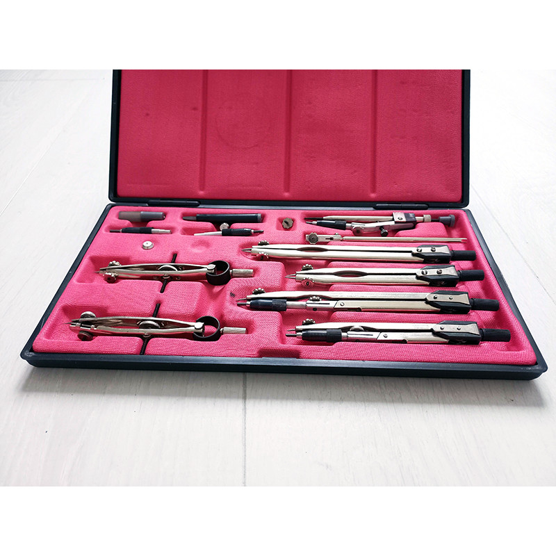 Russian Vintage Case of Drawing Instruments NCH-14-t-02 Production USSR 1991 Russian Vintage Case of Drawing Instruments NCH-14-t-02 Production USSR 1991