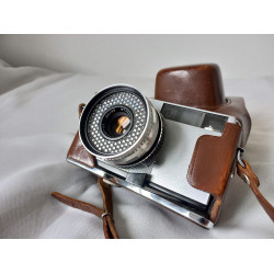 Zorki 10 Rangefinder Semi-Automatic Camera with Fixed Lens Industar-63 2,8/45 and Leather Case