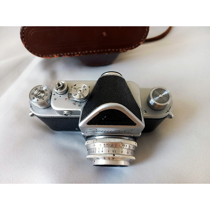 Zenit-S Small Format Single Lens Reflex Camera With Industar 50 Lens and Leather Case Vintage SLR camera Made in USSR Zenit-S Small Format Single Lens Reflex Camera With Industar 50 Lens and Leather Case Vintage SLR camera Made in USSR