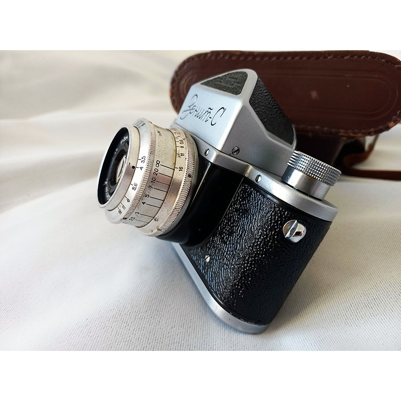 Zenit-S Small Format Single Lens Reflex Camera With Industar 50 Lens and Leather Case Vintage SLR camera Made in USSR Zenit-S Small Format Single Lens Reflex Camera With Industar 50 Lens and Leather Case Vintage SLR camera Made in USSR
