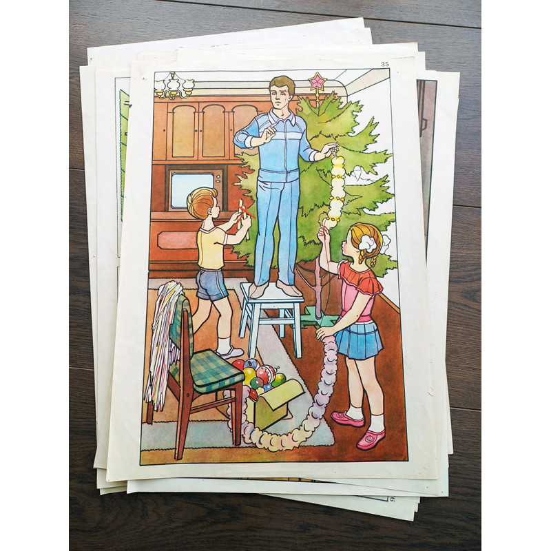 Soviet Vintage Fire Safety Posters for Children 18 Sheets USSR 60s Soviet Vintage Fire Safety Posters for Children 18 Sheets USSR 60s
