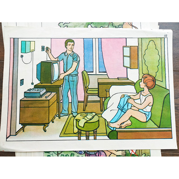 Soviet Vintage Fire Safety Posters for Children 18 Sheets USSR 60s