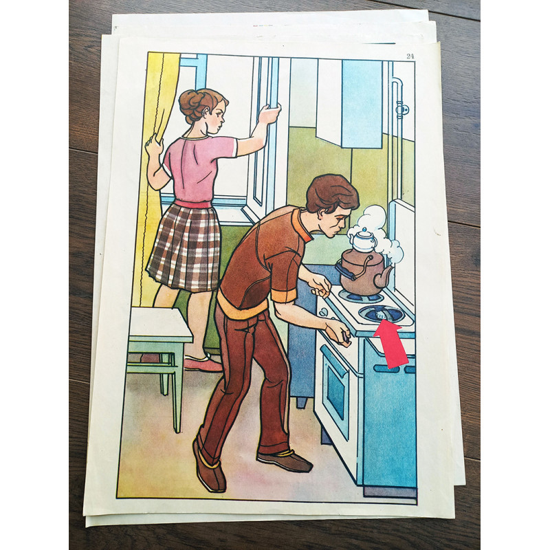 Soviet Vintage Fire Safety Posters for Children 18 Sheets USSR 60s Soviet Vintage Fire Safety Posters for Children 18 Sheets USSR 60s