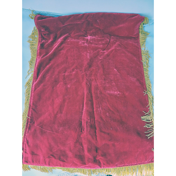 Soviet Banner Flag Pennant Original Soviet Pennant on Velvet Fabric with Embroidered Letters and Image of Lenin Rare Soviet Flag