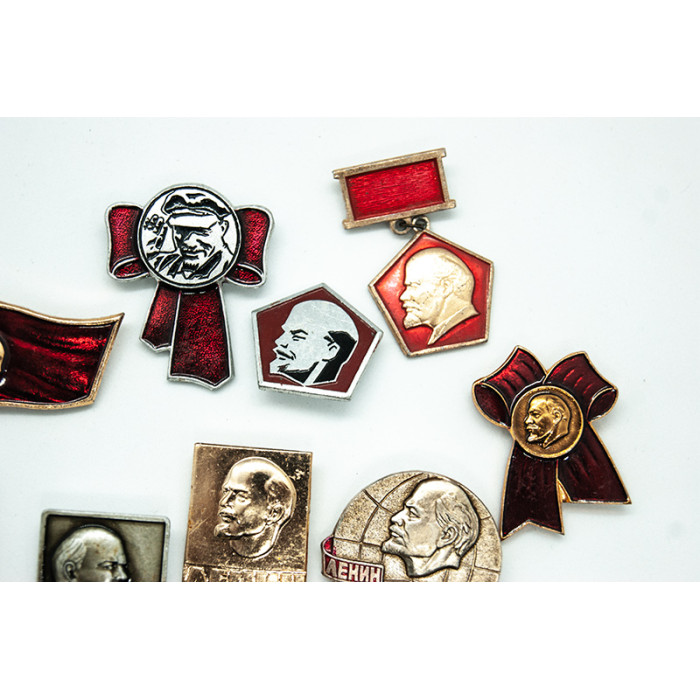 SOVIET pins LENIN set of 27 communist badges made in USSR