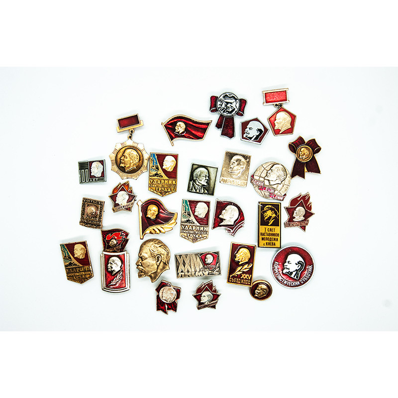 SOVIET pins LENIN set of 27 communist badges made in USSR SOVIET pins LENIN set of 27 communist badges made in USSR