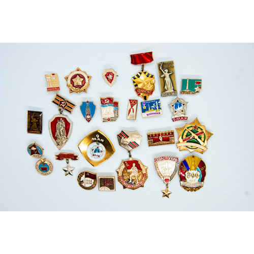 Set of SOVIET PINS May 1 May 9 Hero Cities Victory Day 24 PCS