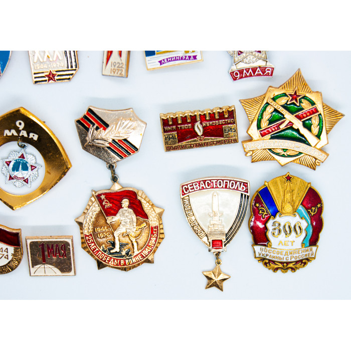 Set of SOVIET PINS May 1 May 9 Hero Cities Victory Day 24 PCS