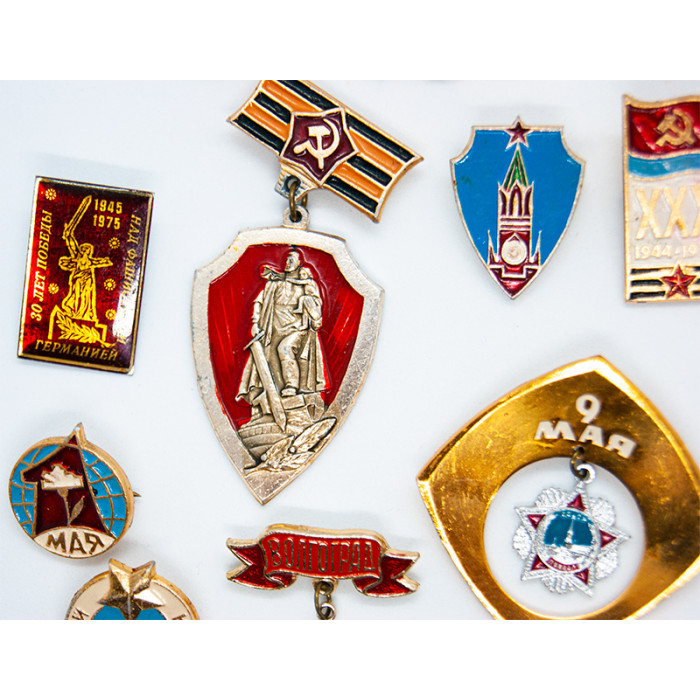 Set of SOVIET PINS May 1 May 9 Hero Cities Victory Day 24 PCS
