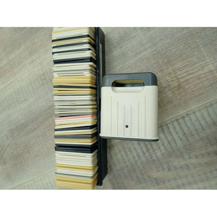 SOVIET russian portable SLIDE VIEWER +72 slides with Russian literary figures Poets and other prominent historical figures of Russia