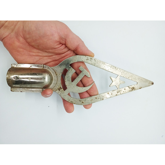 Tip of the Soviet flag iron pommel of the USSR flag Star sickle and hammer