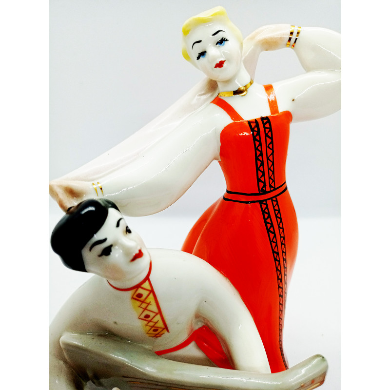 Russian SOVIET PORCELAIN figurine of a dance with a balalaika Souvenir from the USSR Russian SOVIET PORCELAIN figurine of a dance with a balalaika Souvenir from the USSR