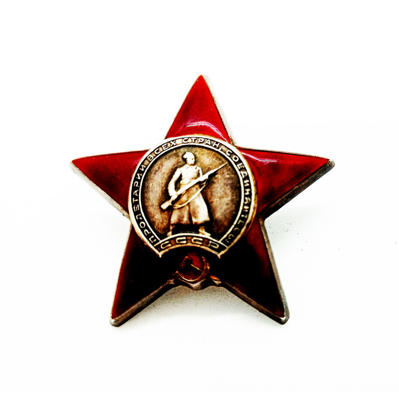 Original Soviet Russian Combat Order Red Star +2 Medal For Courage Bravery For one person Original Soviet Russian Combat Order Red Star +2 Medal For Courage Bravery For one person