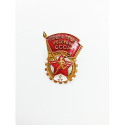 Original Soviet RUSSIAN BADGE Ready for Labor and Defense of the USSR 2nd degree