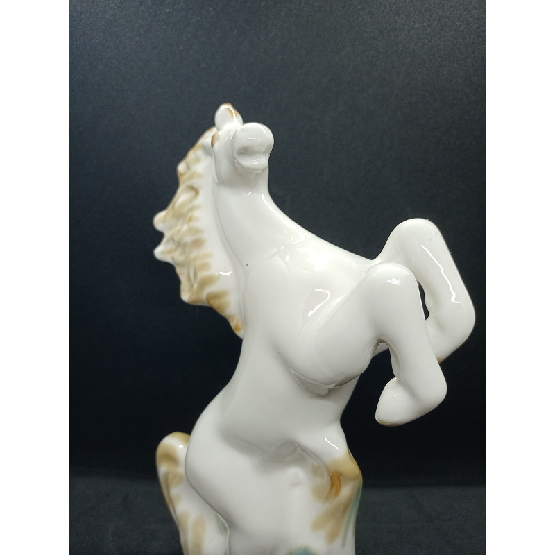 Soviet porcelain figurine of a horse, works of art, Soviet porcelain art, horse on hind legs figurine, horse riding, Russian folklore Soviet porcelain figurine of a horse, works of art, Soviet porcelain art, horse on hind legs figurine, horse riding, Russian folklore